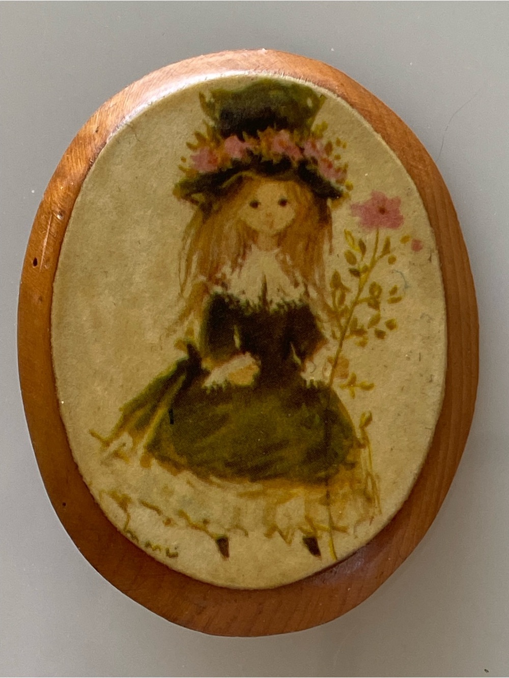 Hand Painted Wooden Pin